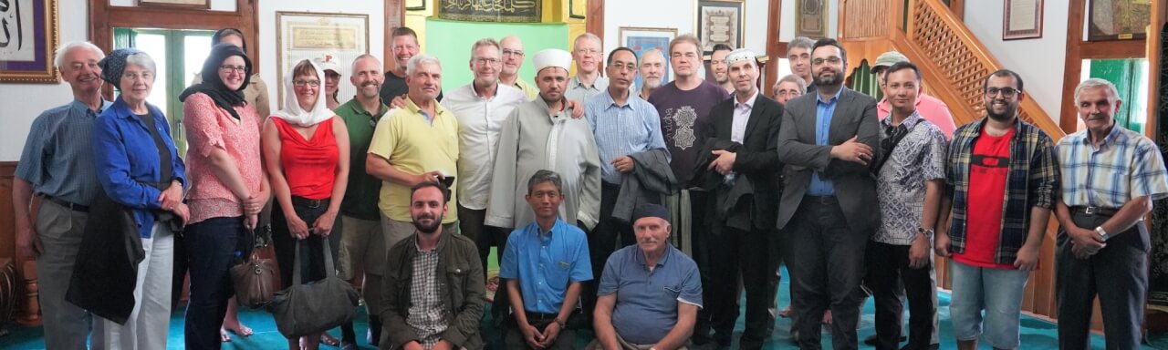 Conference participants at mosque in Macedonia